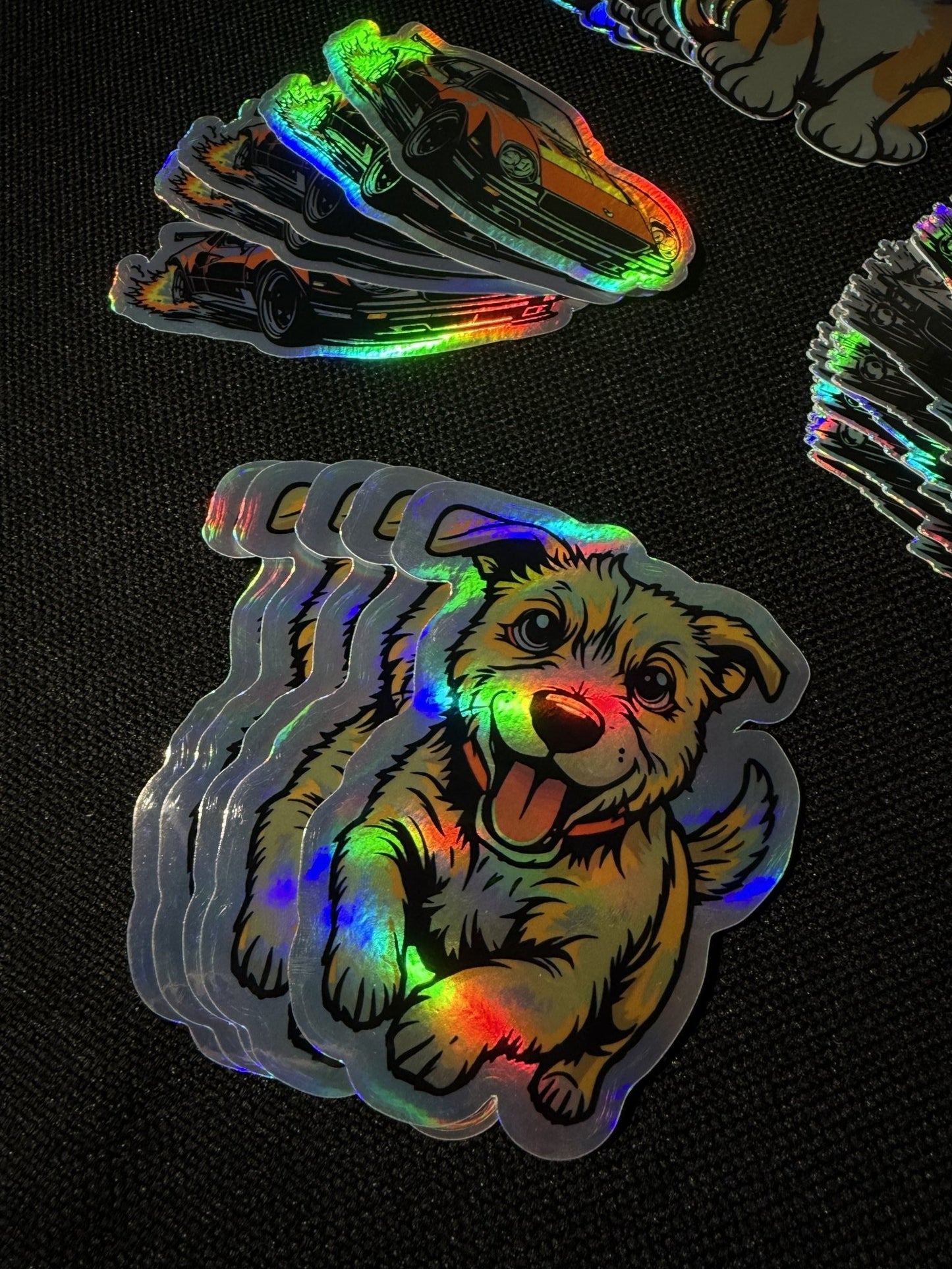 Custom Holographic Stickers – Premium Iridescent Vinyl - Omega Stickers