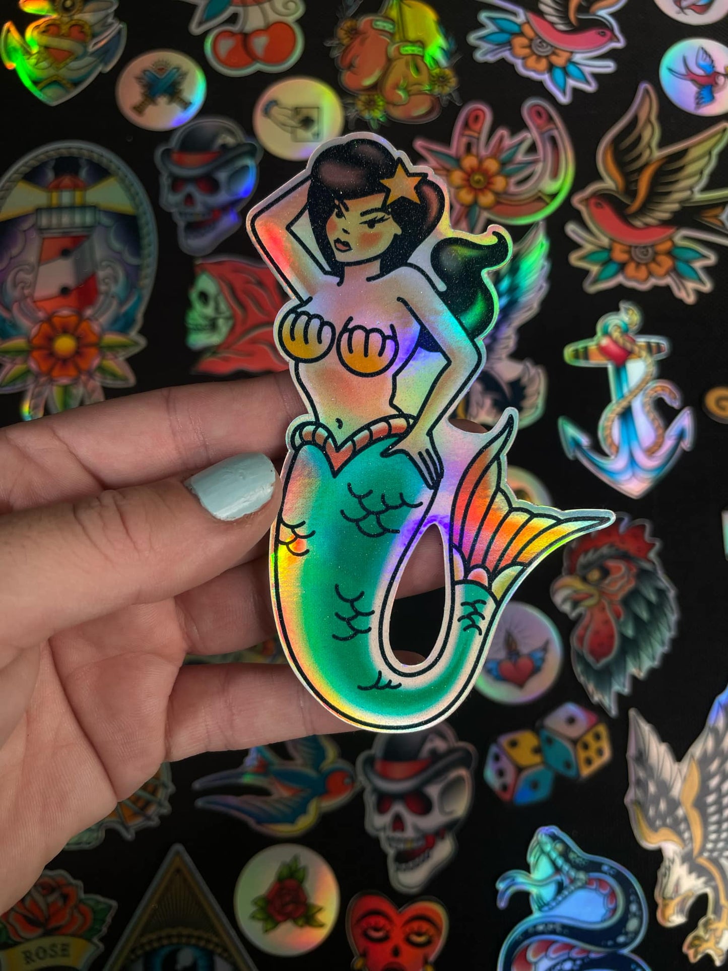Custom Holographic Stickers – Premium Iridescent Vinyl - Omega Stickers