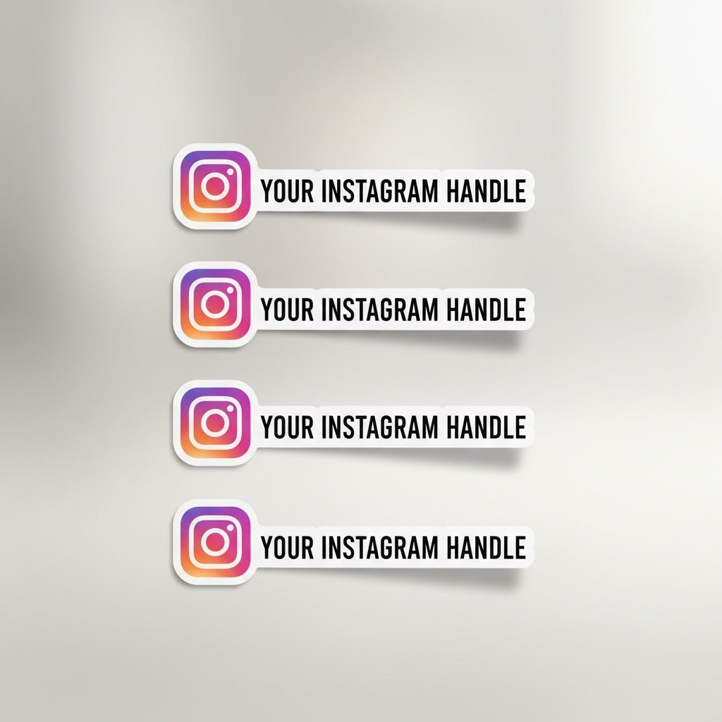 Social Media Handle Stickers - Omega Stickers