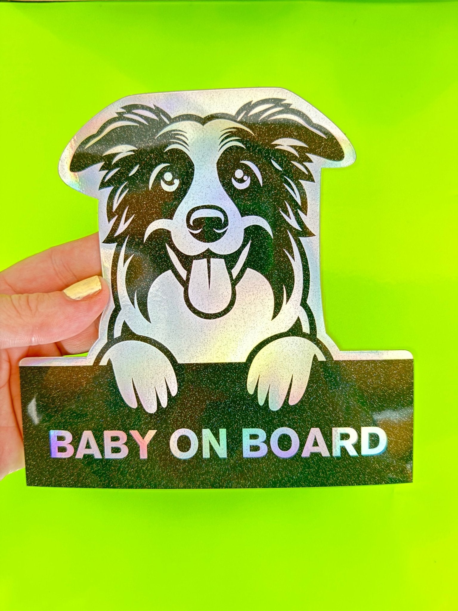 Border Collie On Board - Omega Stickers