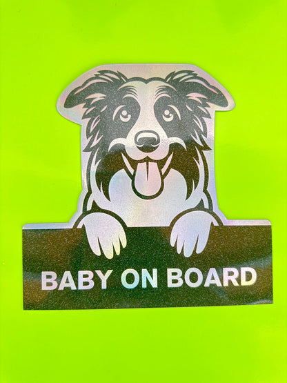 Border Collie On Board - Omega Stickers