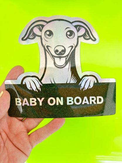 Italian Greyhound On Board - Omega Stickers