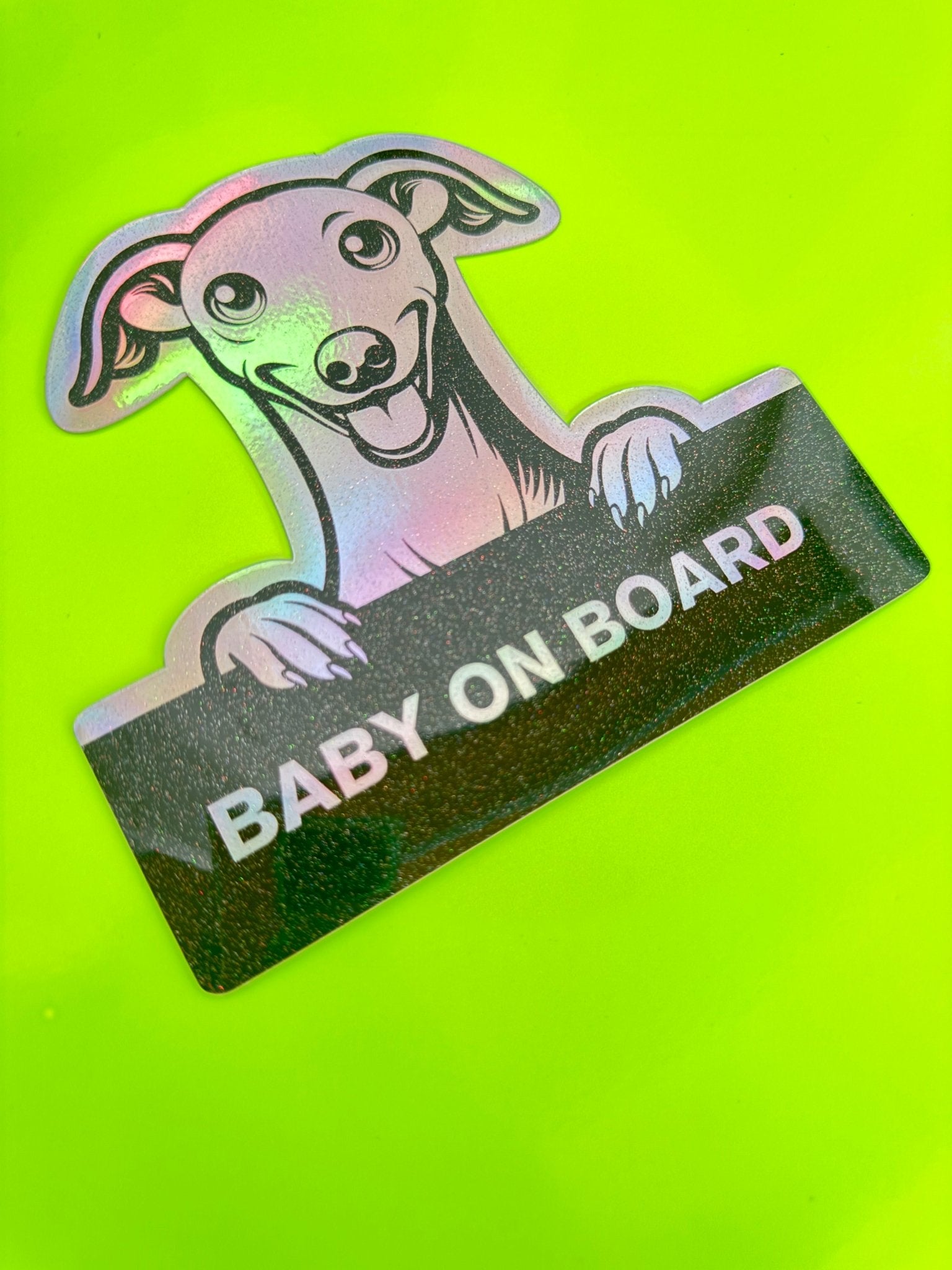 Italian Greyhound On Board - Omega Stickers