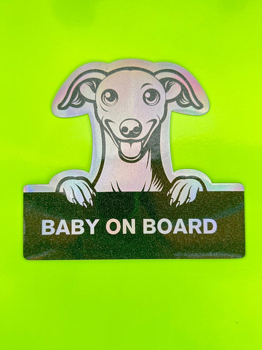 Italian Greyhound On Board - Omega Stickers