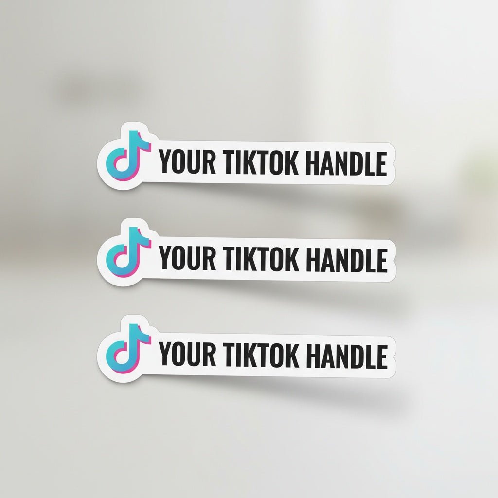 Social Media Handle Stickers - Omega Stickers