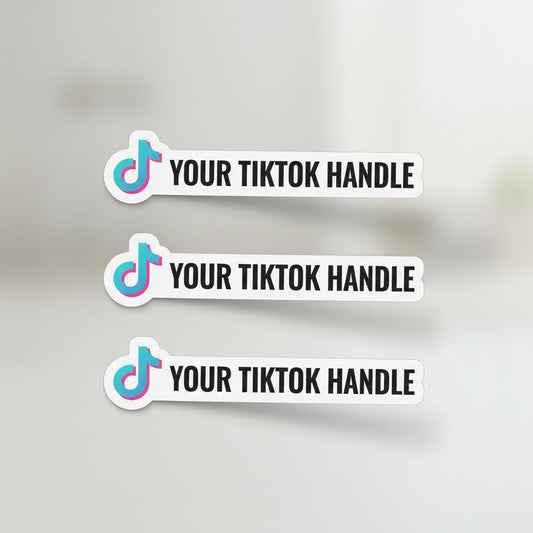 Social Media Handle Stickers - Omega Stickers